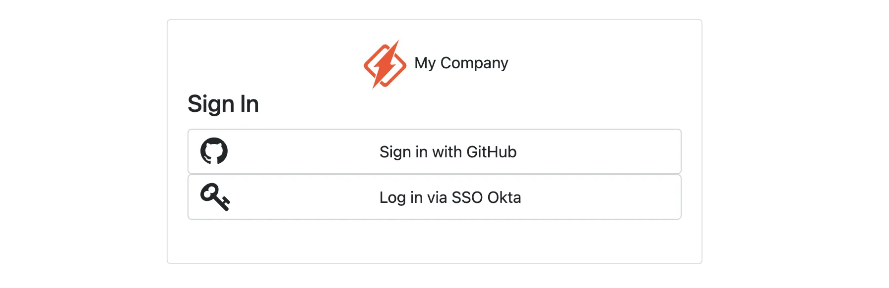 Account custom sign-in