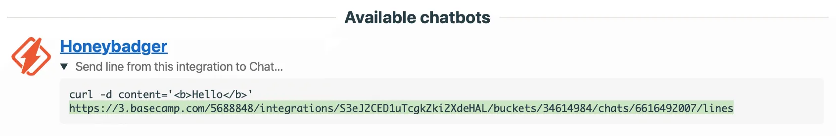 campfire chatbot url
