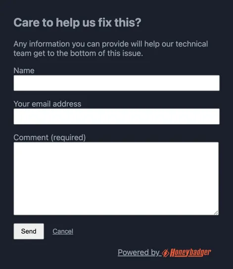 Feedback form