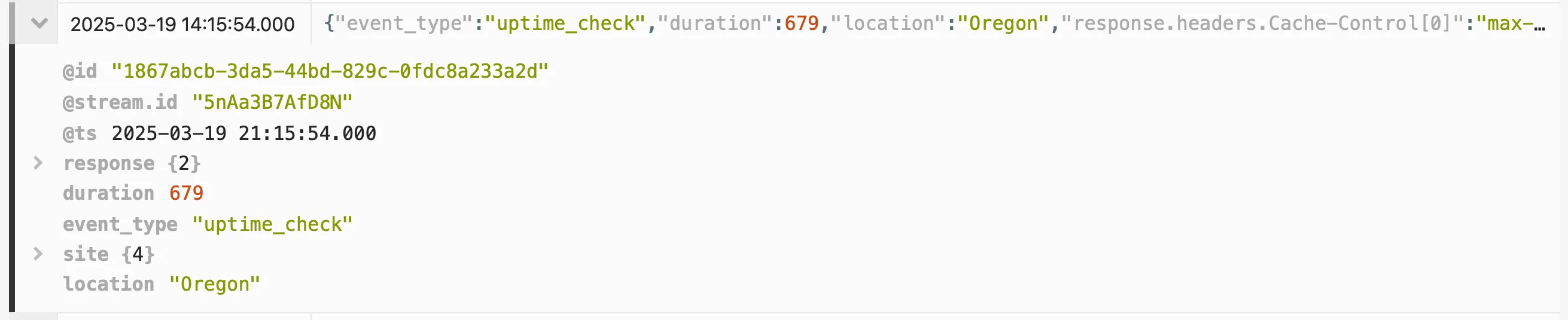 Example Event from Honeybadger Js