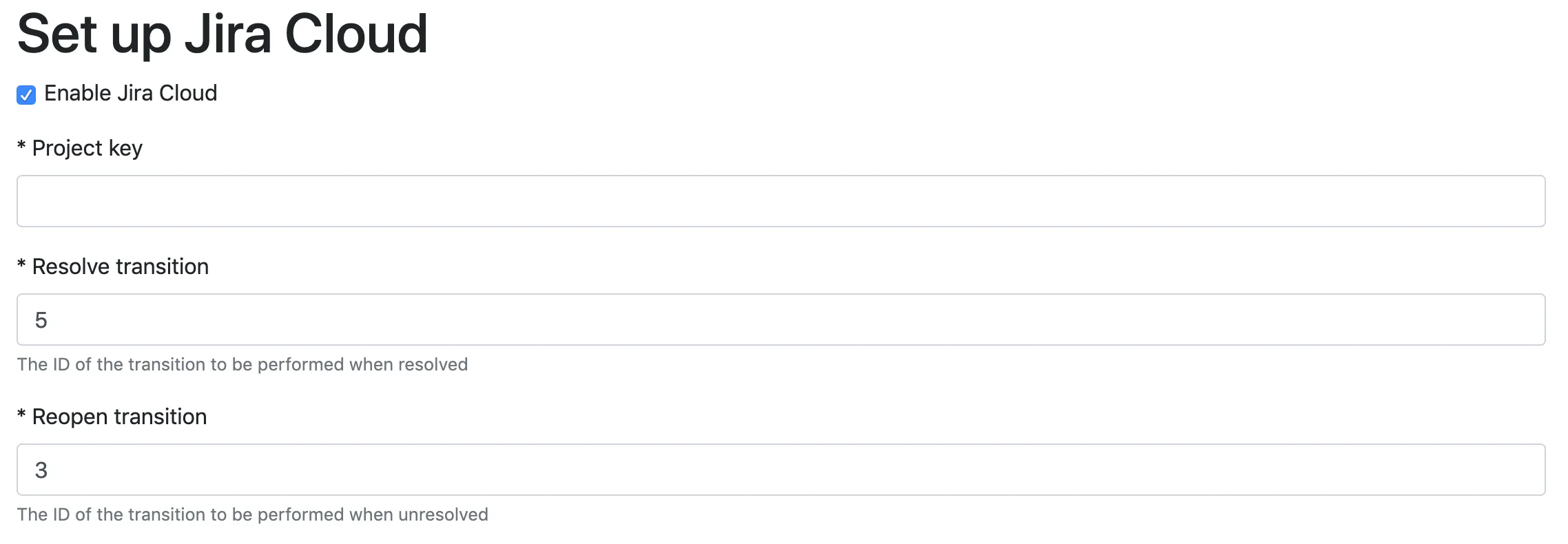 jira Cloud form