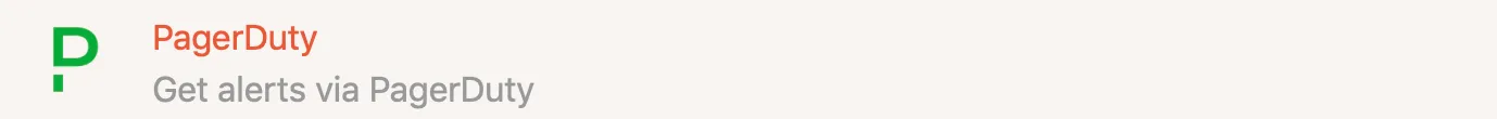 pagerduty integration