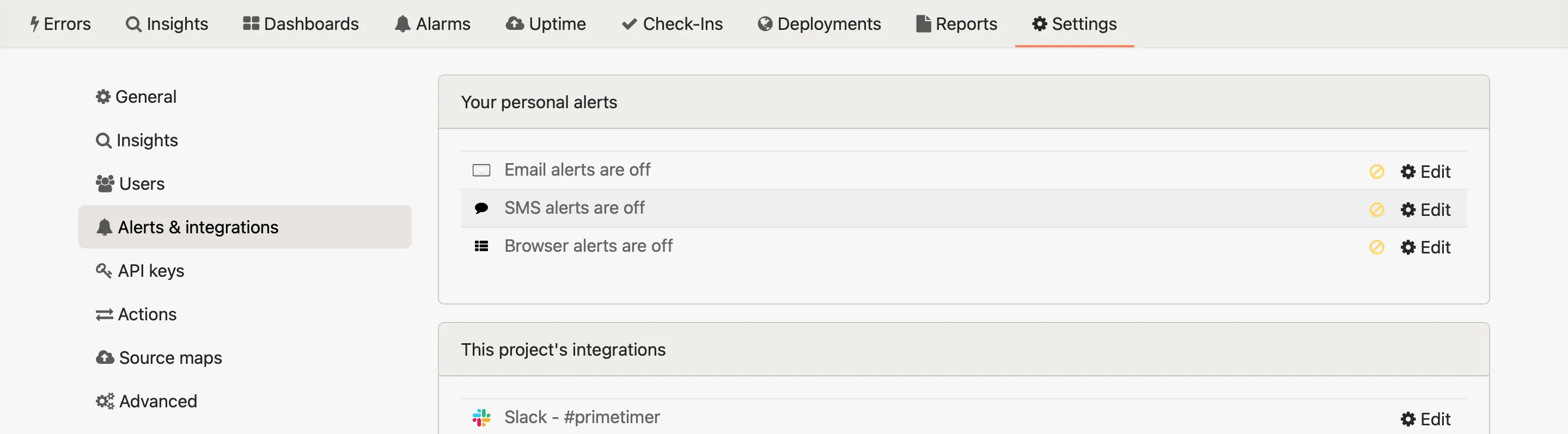 Personal alerts
