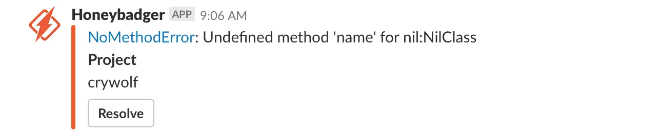 Slack notification