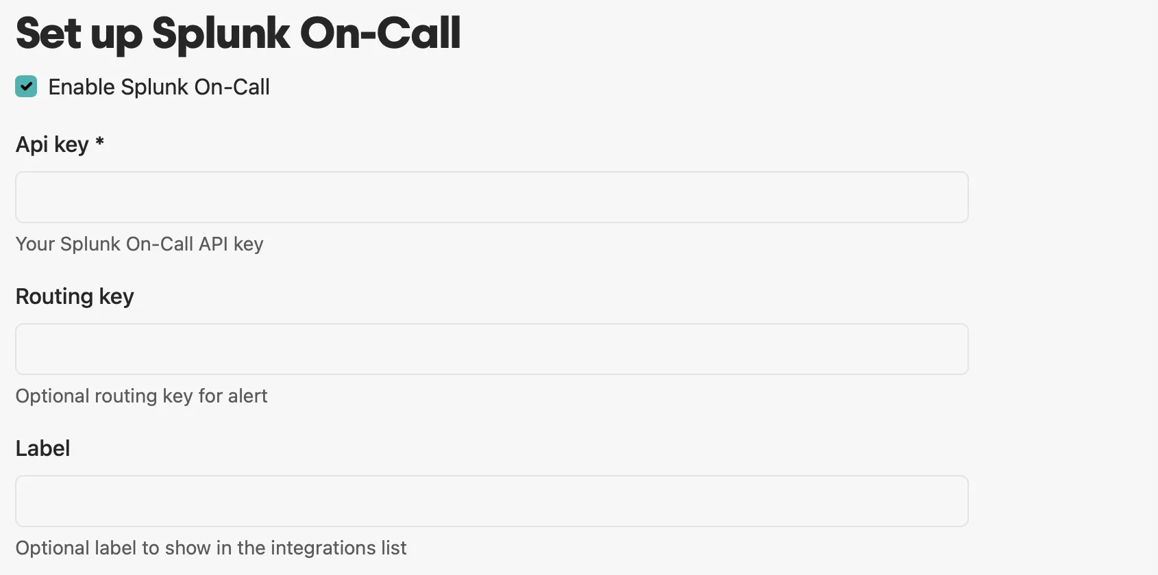 splunk on-call form