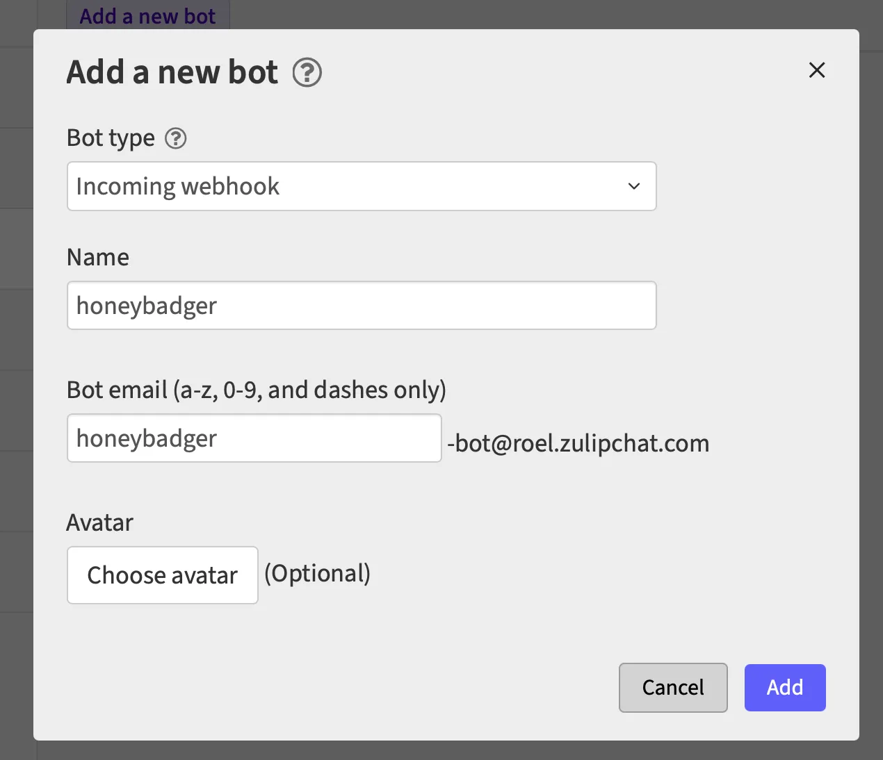 zulip incoming webhook