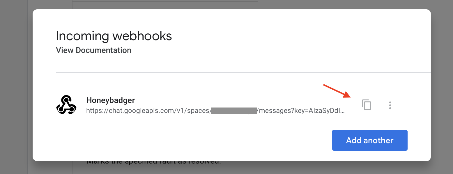 Webhook popup