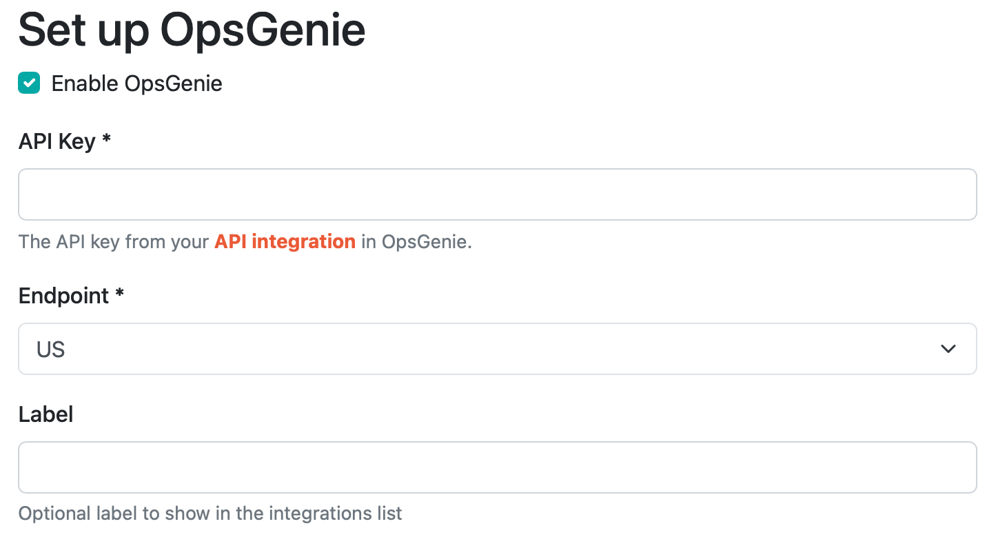 opsgenie form