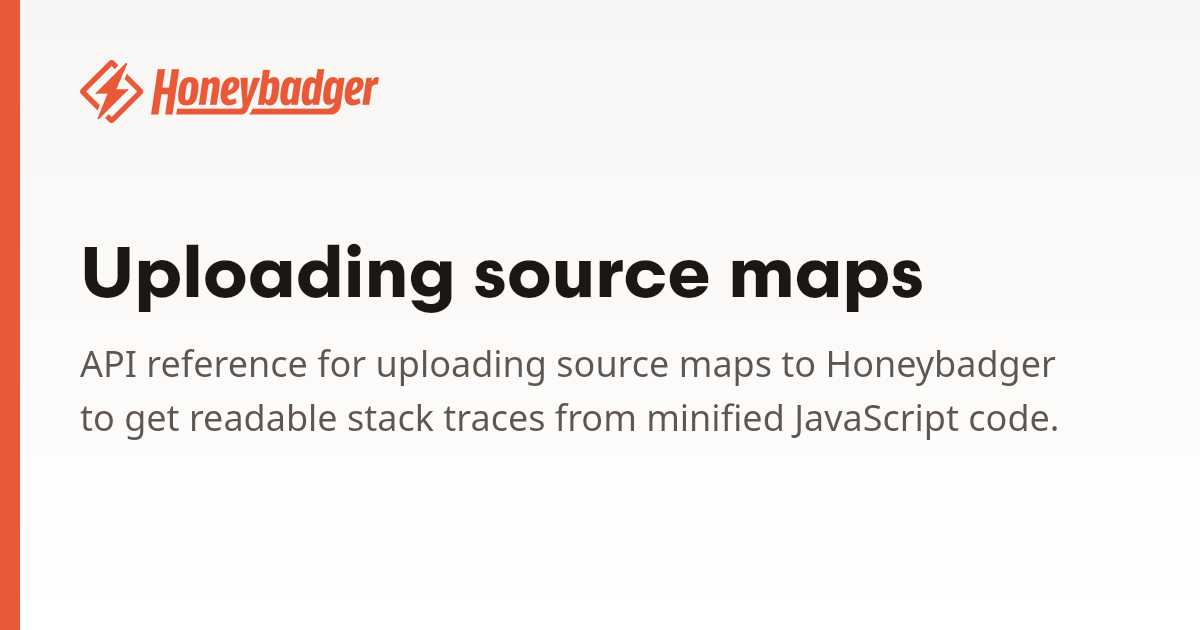 Uploading source maps | Honeybadger Docs