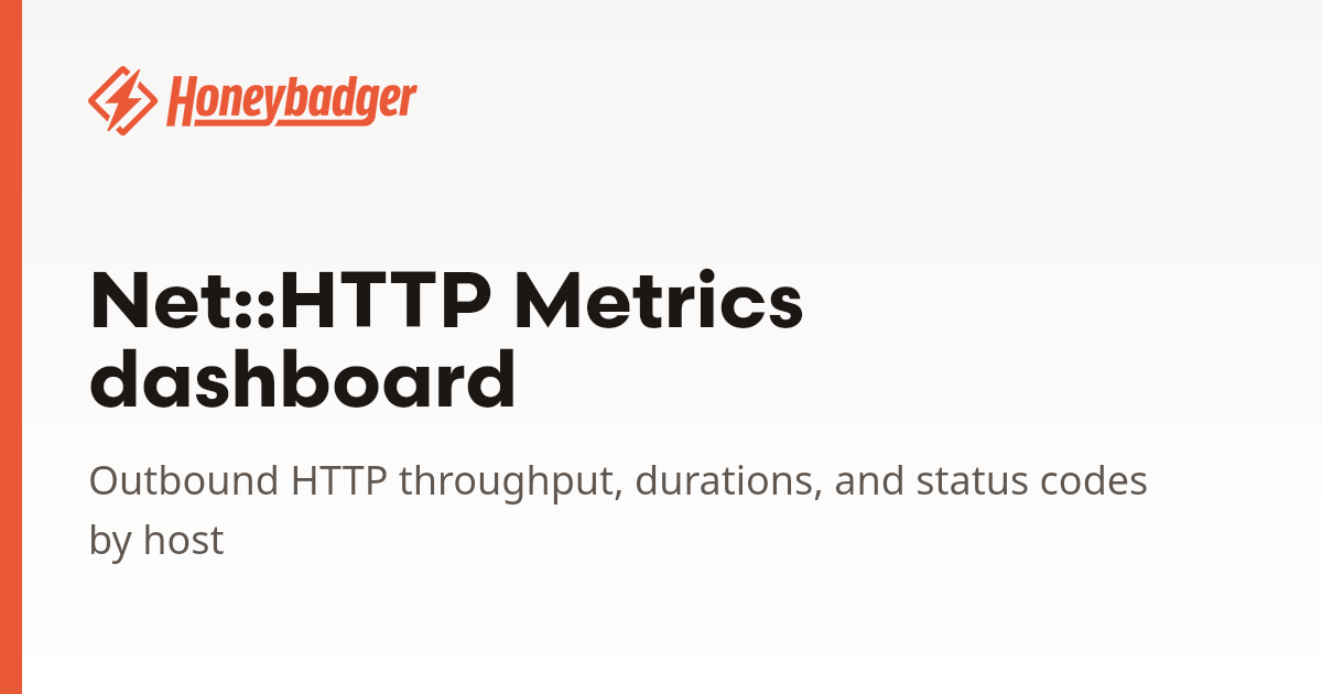 Net::HTTP Metrics dashboard | Honeybadger Docs
