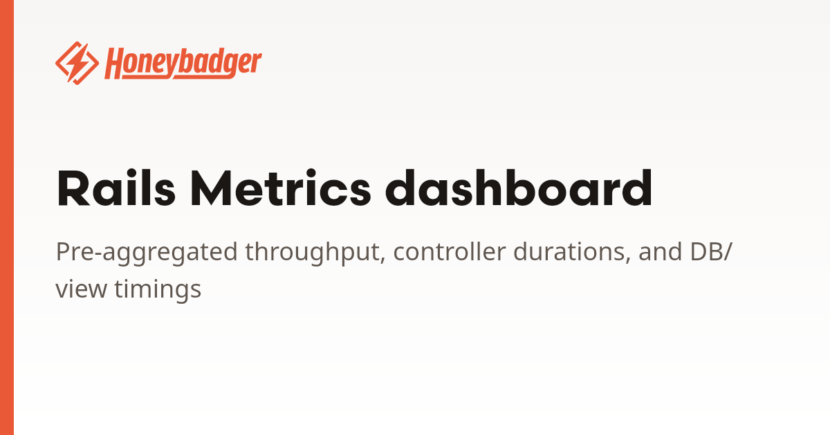 Rails Metrics dashboard | Honeybadger Docs