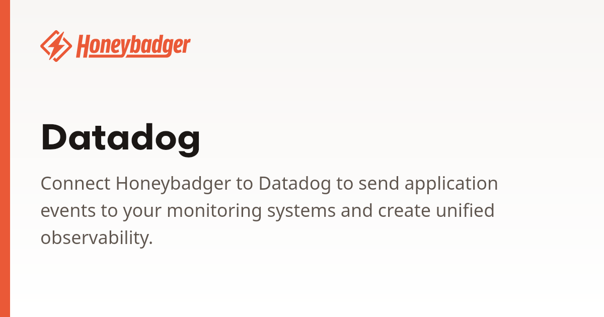 Datadog | Honeybadger Docs